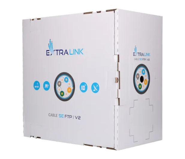 ExtraLink CAT5E FTP (F/UTP) V2 Zewnętrzny Kabel sieciowy 305M - 1543972 - zdjęcie 3